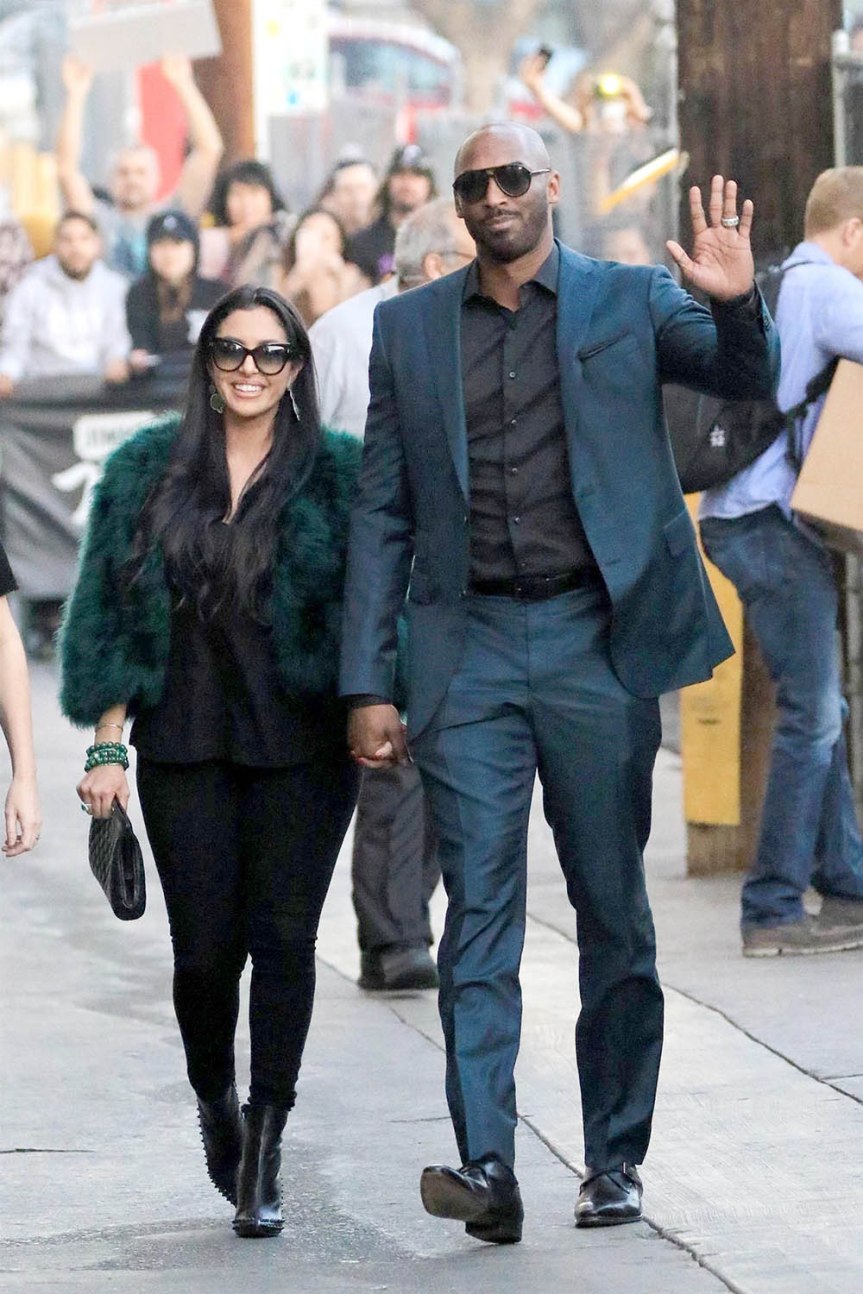 Kobe Bryant and Vanessa Laine Bryant arrive for Jimmy Kimmel Live in Hollywood